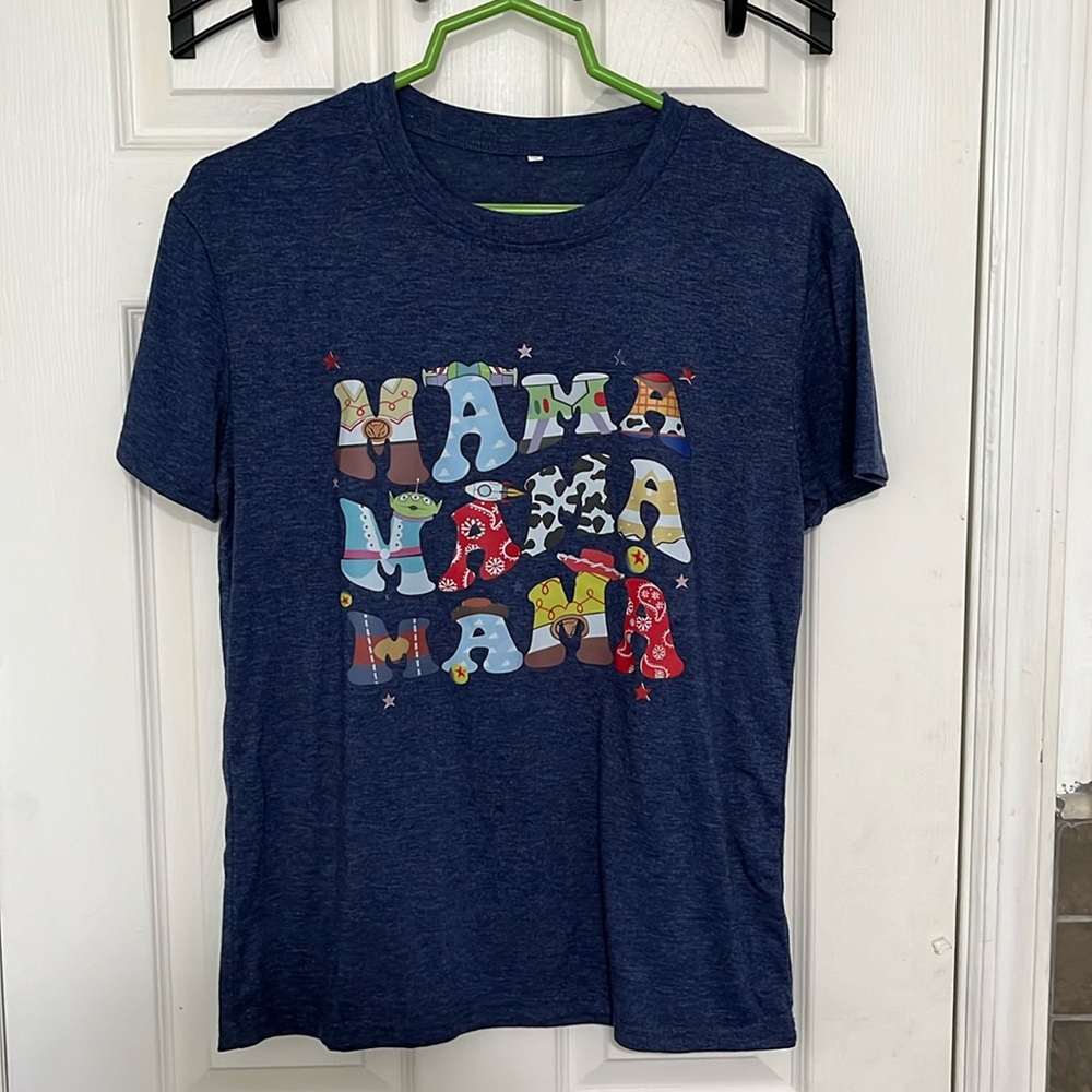Toystory “MAMA” t-shirt in navy blue side medium